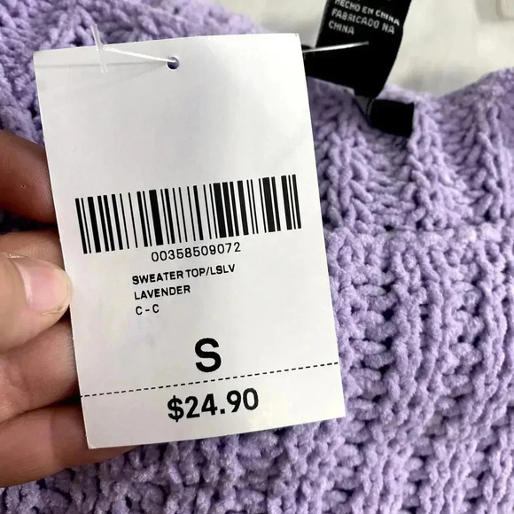 NEW Forever 21 Womans Knit Sweater Size S In Purple - Picture 5 of 5